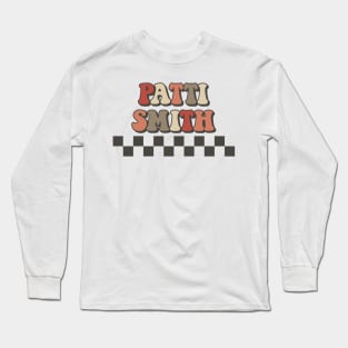 Patti Smith Checkered Retro Groovy Style Long Sleeve T-Shirt